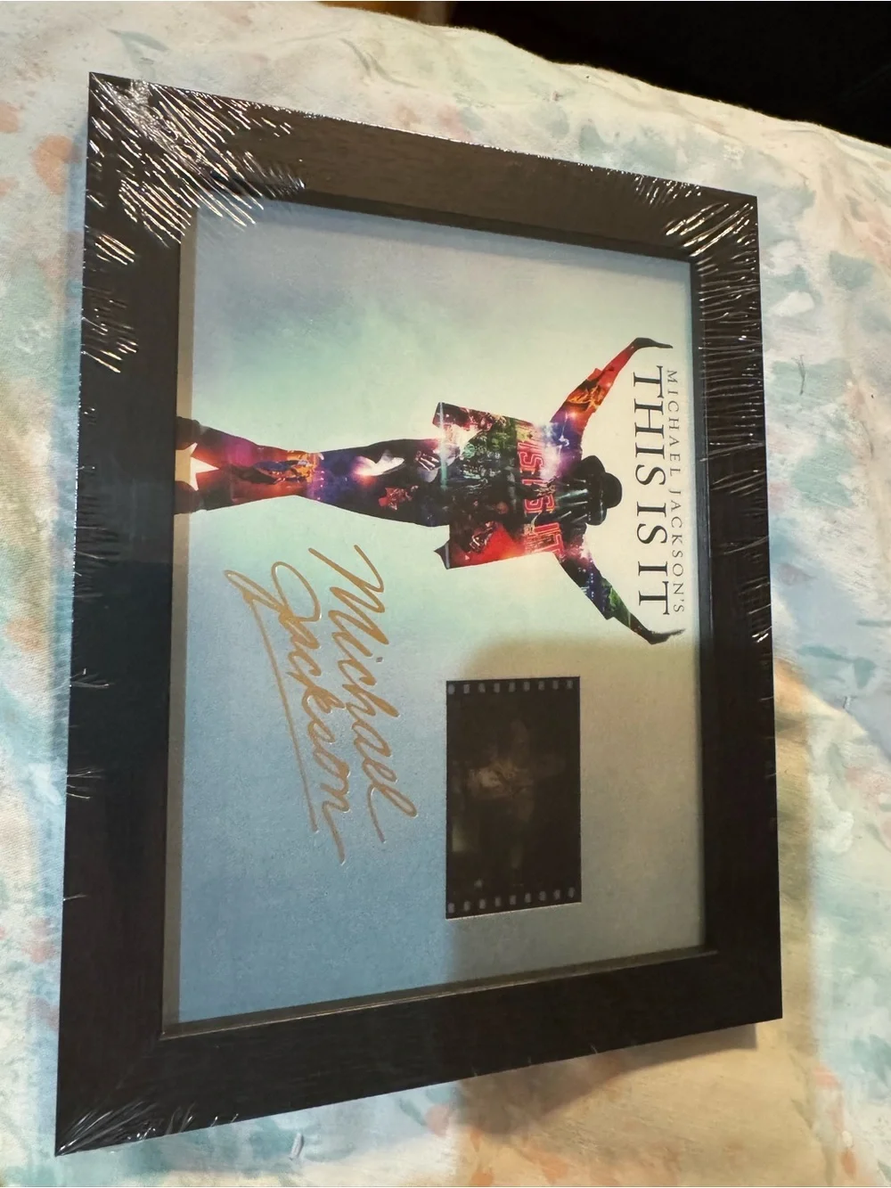 Framed Multicolor Silhouette Wall Art in Black Frame